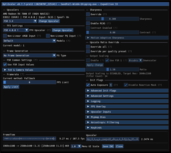 AMD RX 7800 XT使用FSR 4：《光与影》1440p超100帧高于原生