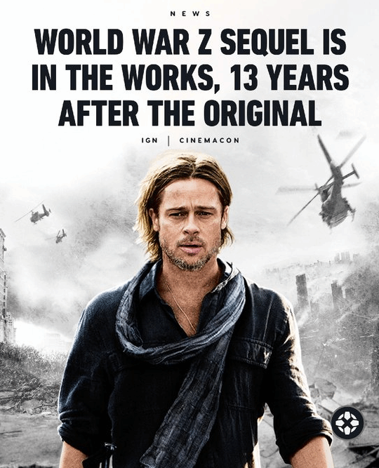 电影《僵尸世界大战2》官宣！游戏销量太猛立大功