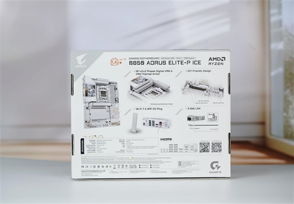 融入雕妹二次元设计！技嘉B850 AORUS ELITE-P ICE主板图赏