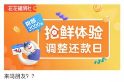 花呗调整还款日抢先体验：提前一个月享有