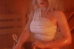 德国美女Cos《巫师3》希里蒸桑拿：性感诱人