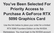 RTX 5090原价购买成真！NVIDIA发放新一轮优先资格