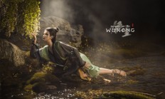 《黑神话》3D新艺术图欣赏 四妹卧溪边嗅起花香