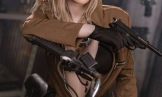 阿什莉体模Cos《合金装备3》EVA 穿开胸服完美还原