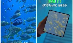 唯一支持满级防水的折叠屏！美女手持OPPO Find N5在水下拍摄