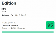 《塞尔达传说：王国之泪》NS2版M站均分95！玩家评分9.1分
