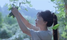 李子柒穿了自己缝的螺钿披风：美若天仙