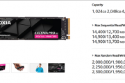 铠侠发布PCIe 5.0 SSD旗舰硬盘EXCERIA PRO G2：14.9GB/s性能天花板