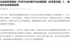 国家发文禁止亏本卖车 比亚迪、长城、长安等多家车企响应