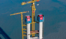 1768米一跨过海！双屿门特大桥首座主塔顺利封顶