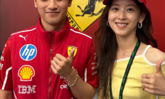 章泽天现身F1英国大奖赛：笑容甜美 晒与F1车手周冠宇合照