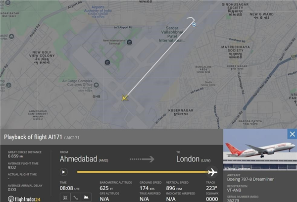 起飞一分钟就坠落 印度这架波音787到底发生了什么