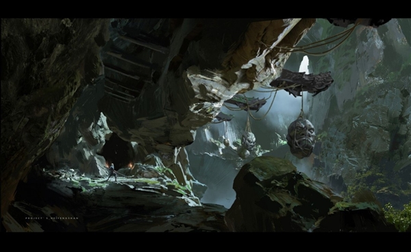 《黑神话:悟空》设计废稿原画 狮驼岭阴森恐怖