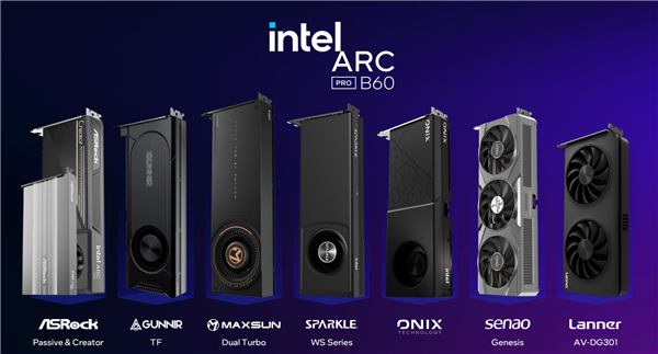 唯一无风扇零噪音!华擎发布Intel锐炫Pro B60 24GB专业显卡