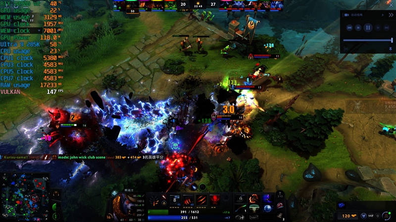 锐龙7 9800X3D网游、酷睿Ultra 9 285K对比：Intel搭配顶级8400MHz内存依然差距巨大