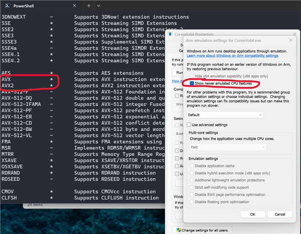 Windows on Arm史诗级更新!终于支持AVX/AVX2:解锁海量应用