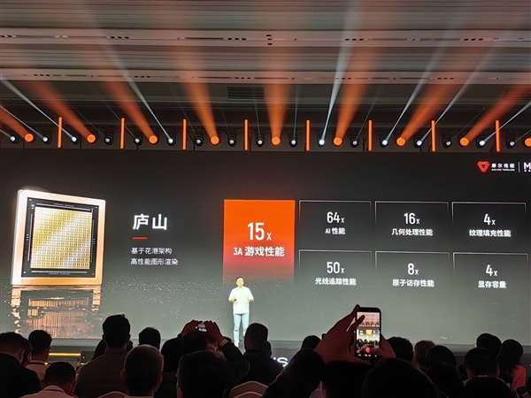 新一代国产游戏卡要来了！摩尔线程庐山芯片发布：3A游戏性能提升15倍